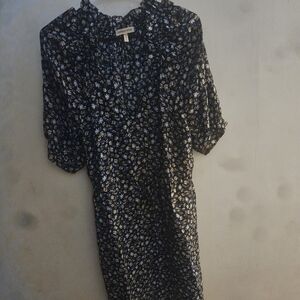 🌿"Rebecca Taylor"Floral Black Dress